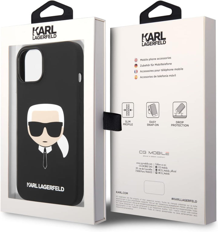 KARL LAGERFELD KLHMP14MSLKHBK Hülle für iPhone 14 Plus 6,7" hardcase Schwarz SIL
