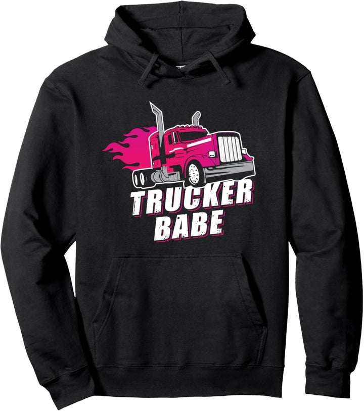 Trucker Babe Anhänger Lkw-Fahrerin Frauen Mädchen Pullover Hoodie