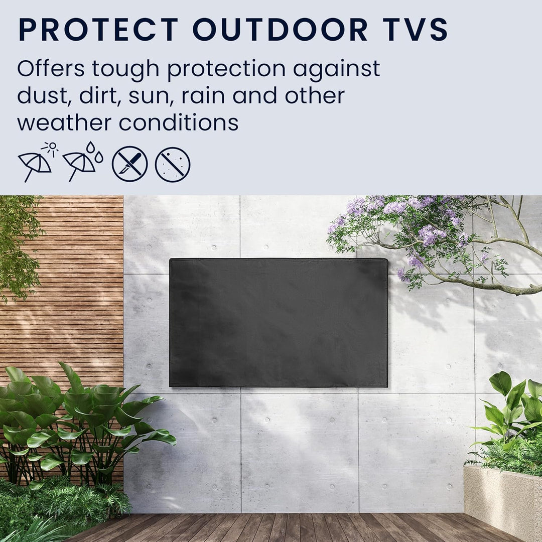 kwmobile 65" TV Outdoor TV Abdeckung - Fernseher Hülle Bildschirmschutz - Schutzhülle wetterfest - S