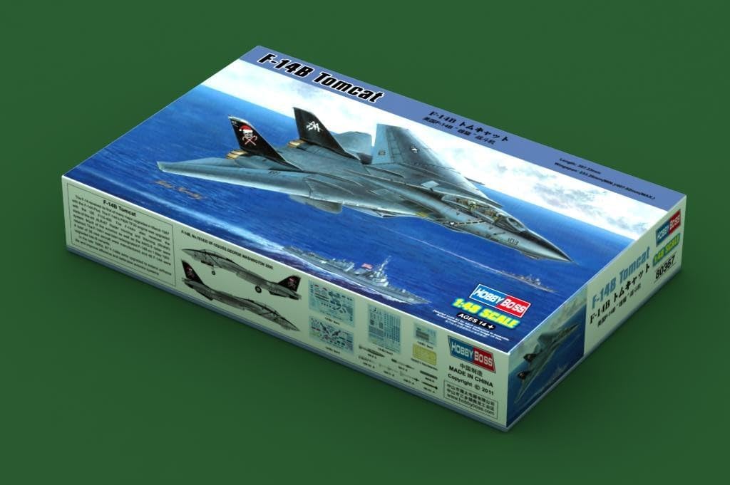 Hobbyboss 1:48 Scale F-14B Tomcat Model Kit (Grey)