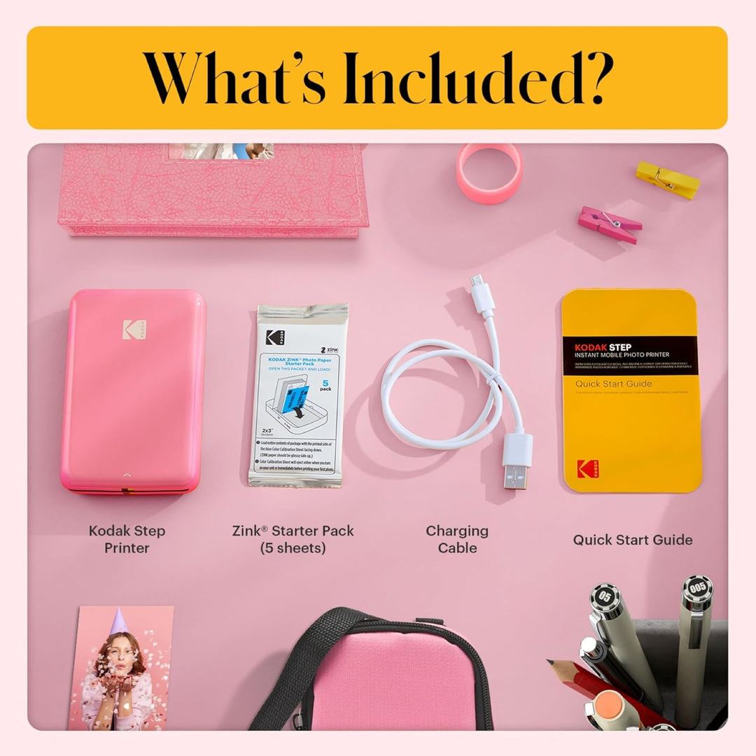 KODAK Step Instant-Fotodrucker mit Bluetooth/NFC, Zink Technologie & KODAK App für iOS & Android (Ro