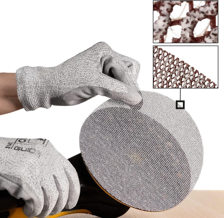 Mirka Abranet Netz-Schleifscheiben Ø 150 mm Klett / Korn P800 / 50 Stk / zum Schleifen von Holz, Spa