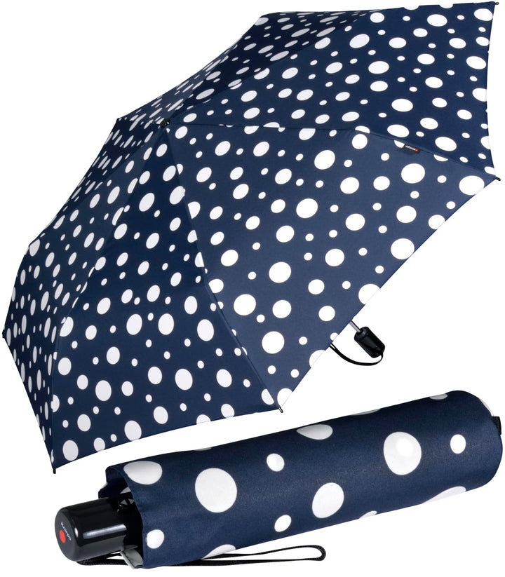 Knirps Taschenschirm Slim Duomatic Dots - Navy, Navy