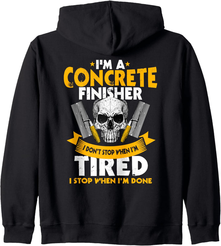 Konkretes Finisher-Design auf der Rückseite der Kleidung Kapuzenjacke