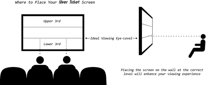 Silver Ticket Products STR Series STR-235138 Heimkino-Projektionsleinwand mit festem Rahmen, 4K/8K U