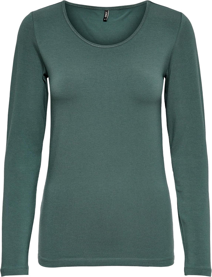 ONLY Damen Longsleeve Onllive Love Life Basic Damen-Shirt XXL 1x Desert Sage, 1x Balsam Green, 1x Ch