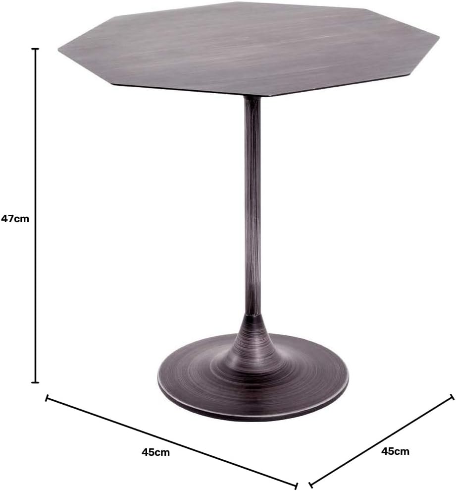 HAKU Möbel Beistelltisch, Metall, schwarz, B 45 x T 45 x H 47 cm 45 x 45 x 47 cm, 45 x 45 x 47 cm