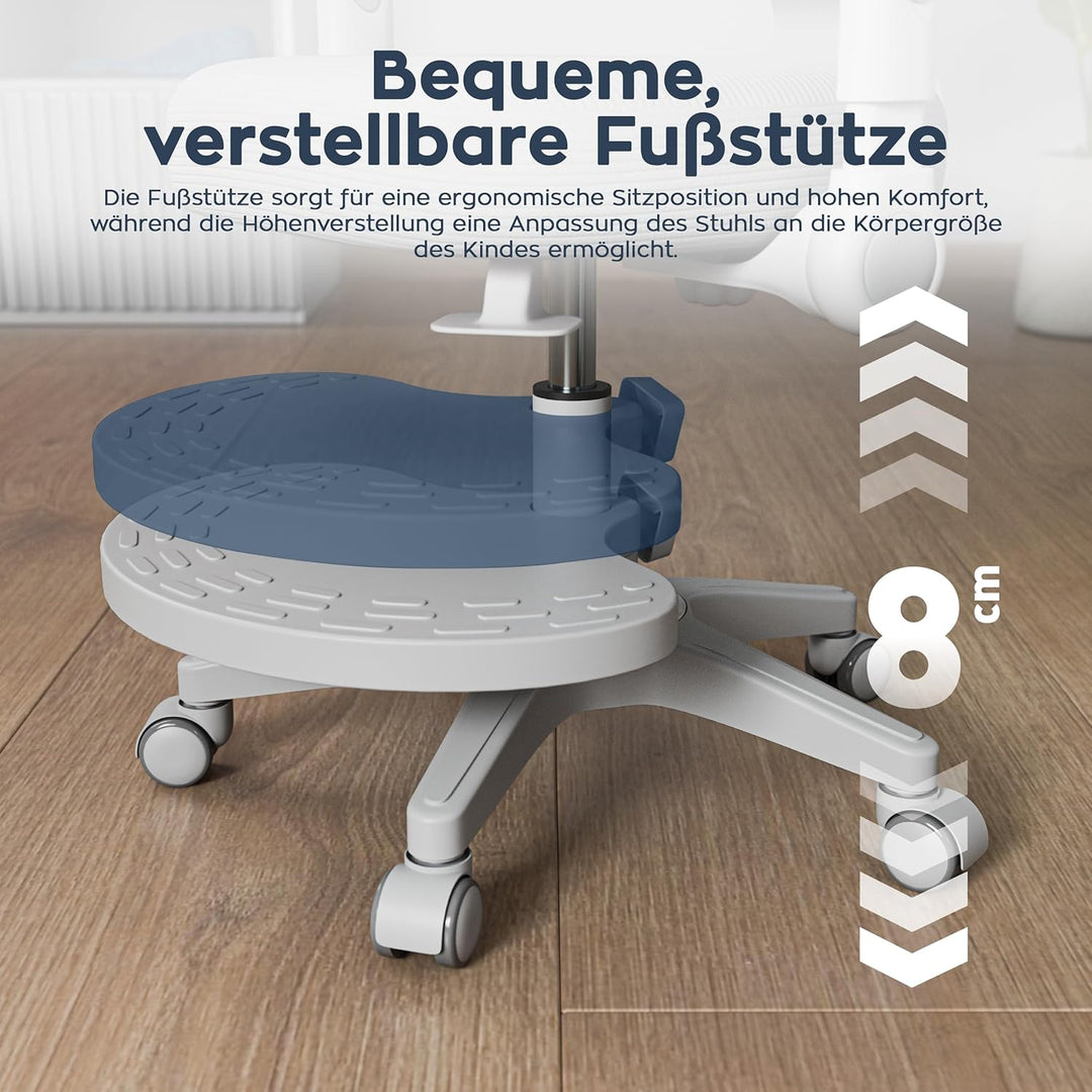 MARK ADLER Junior 5.0 Grey | Kinder Schreibtischstuhl Ergonomischer Bürostuhl Kinderdrehstuhl Jugend