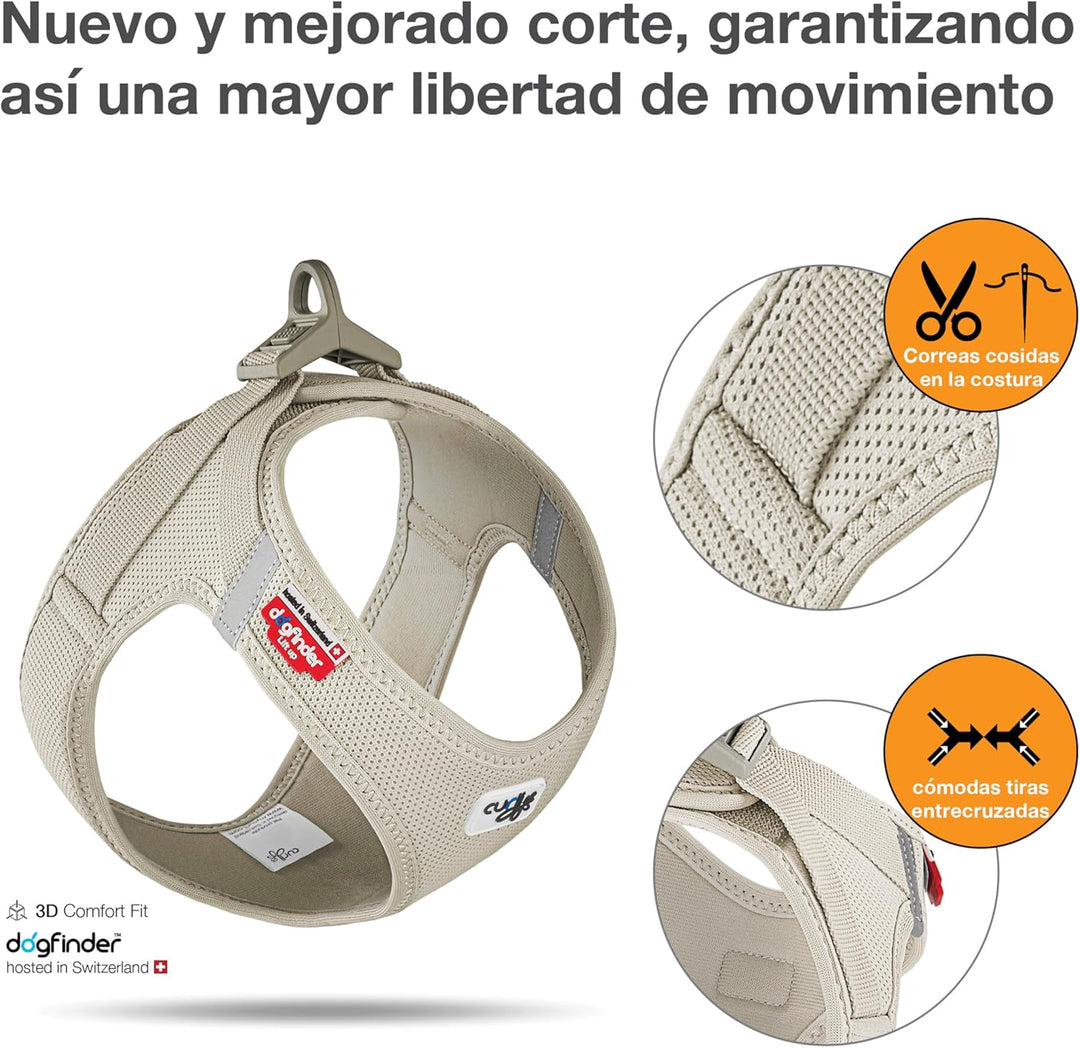Vest Harness curli Clasp Air-Mesh Light-Tan S Beige (Light Tan) S Einfarbig, Beige (Light Tan) S Ein