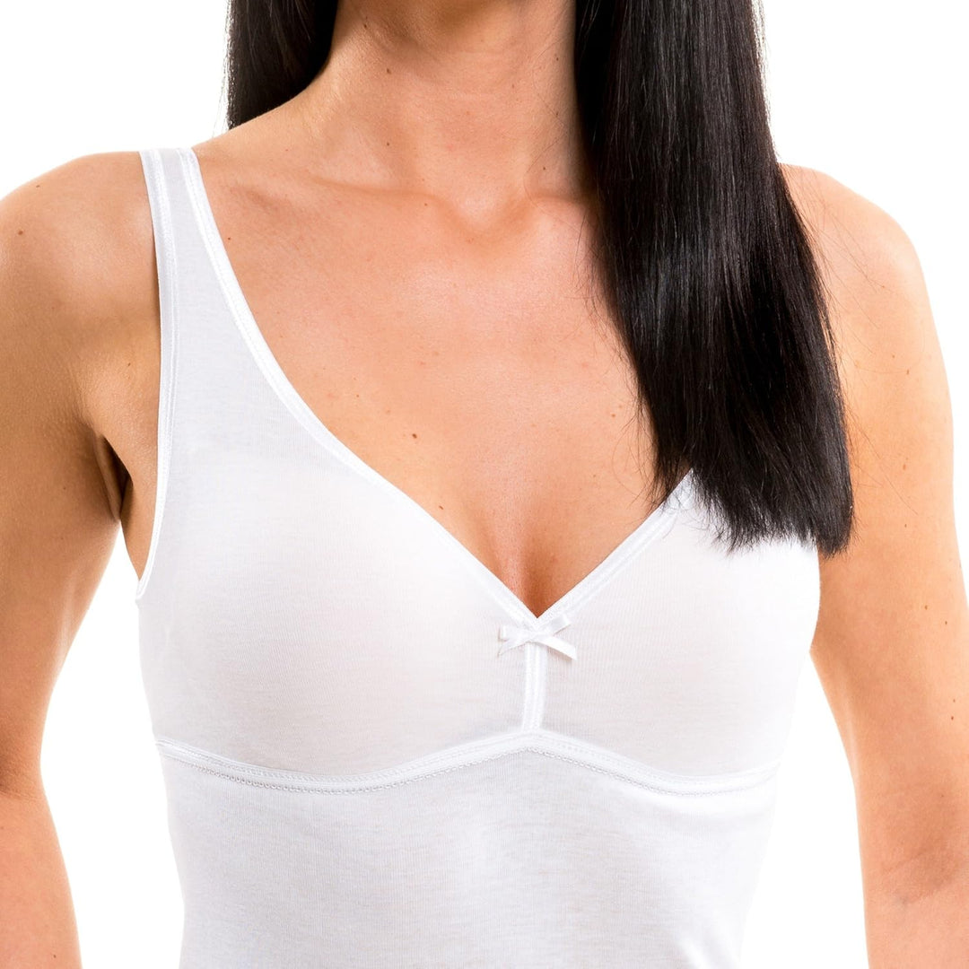 HERMKO 175803860 2er Pack Damen BH-Hemd 2er Pack (Weitere Farben) 4XL Weiss, 4XL Weiss