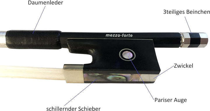Violinbogen Geigenbogen Carbon Bogen Violine Geige 1/2
