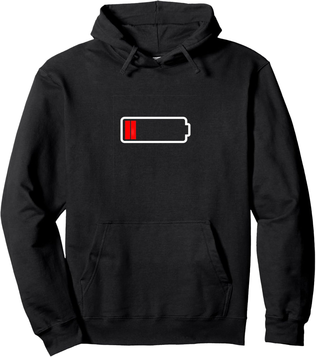 Niedrige Batterie Pullover Hoodie