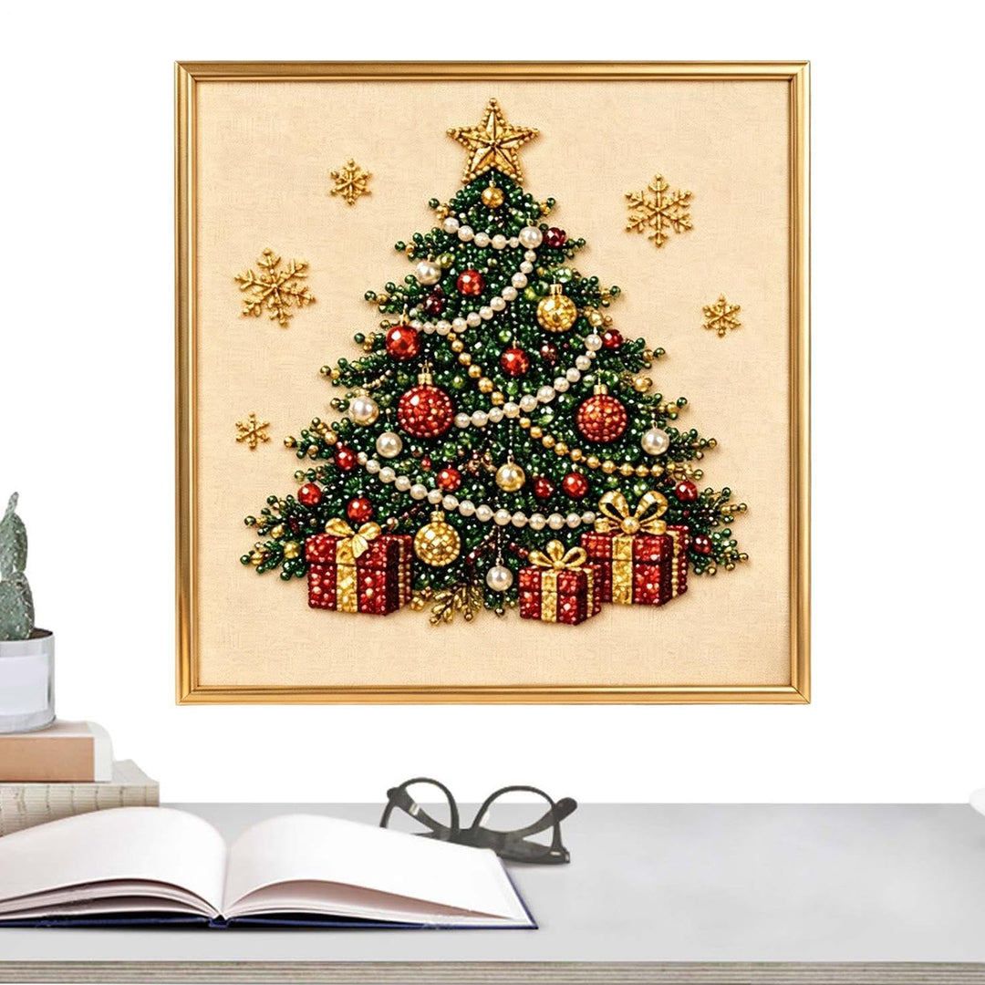 Pearl Painting Kit - DIY Christmas Diamant Malerei Mit Rahmen Perlenbild | Gerahmte Leinwand Funkeln