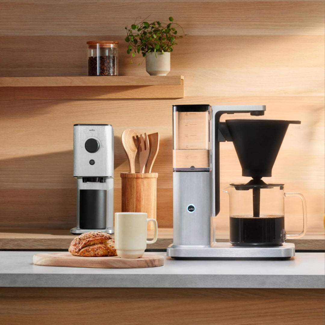 Wilfa ZENSE ALUX Kaffeemühle - 30 Mahlgrade - 40mm Edelstahl-Flachmahlwerk - Antistatik - luftdicht