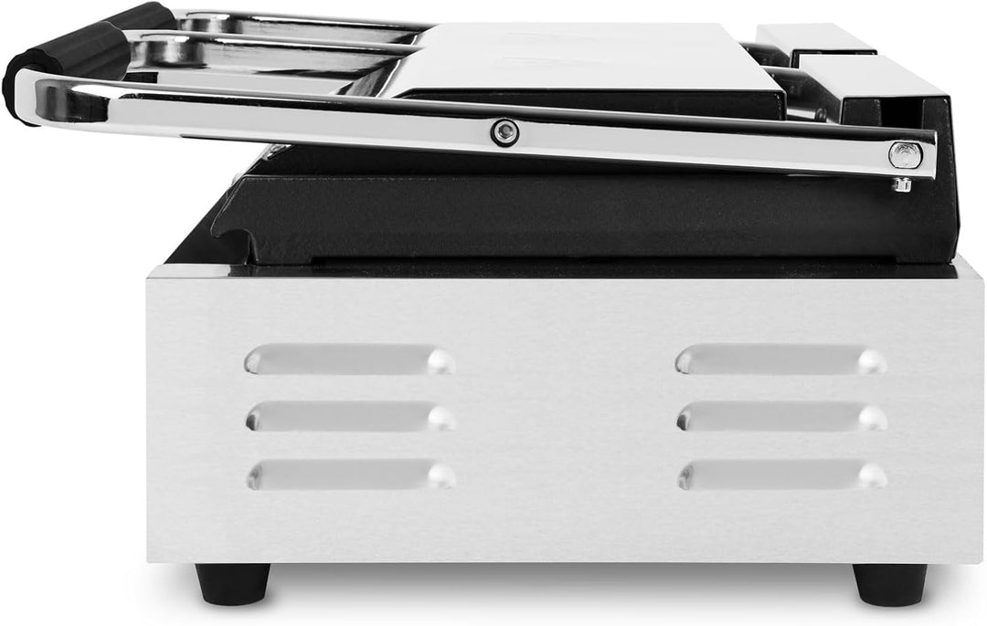 VERTES Kontaktgrill doppelt, Gusseisen Grillplatte oben gerillt/unten flach, 3600 W Gastro Multigril