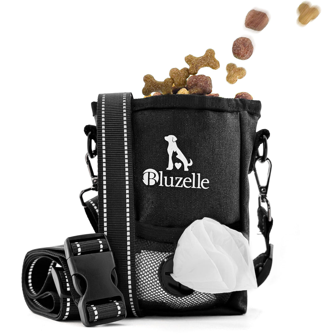 SnackKeeper Multifunktion, Leckerlibeutel Magnetverschluss, Futtertasche 650ml Trockenfutter, Snackb
