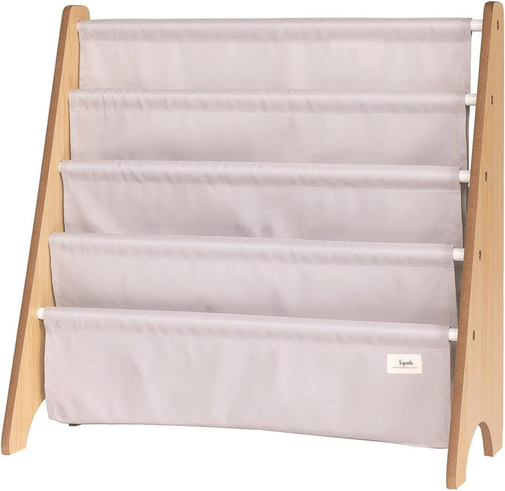 3 Sprouts Kinder Bücherregal aus Holz – Montessori Regal für Kinderzimmer - Hellgrau, Hellgrau