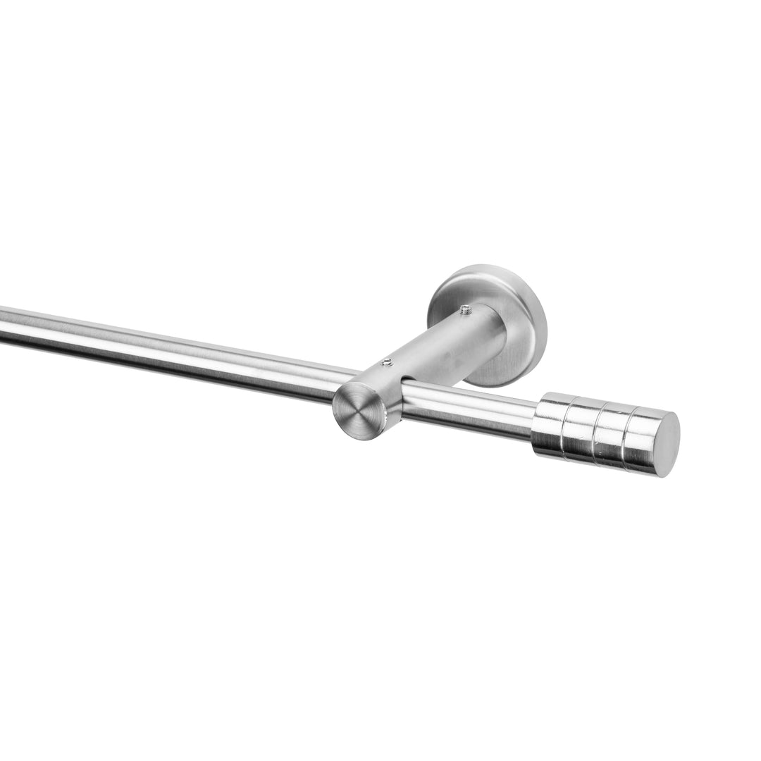 Ventanara® Stilgarnitur 110 bis 200 cm Gardinenstange ausziehbar mit Endstücken Zylinder inklusive M