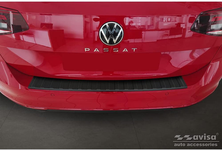 Avisa Matt-Schwarz Edelstahl Heckstossstangenschutz kompatibel mit Volkswagen Passat 3G Variant 2014