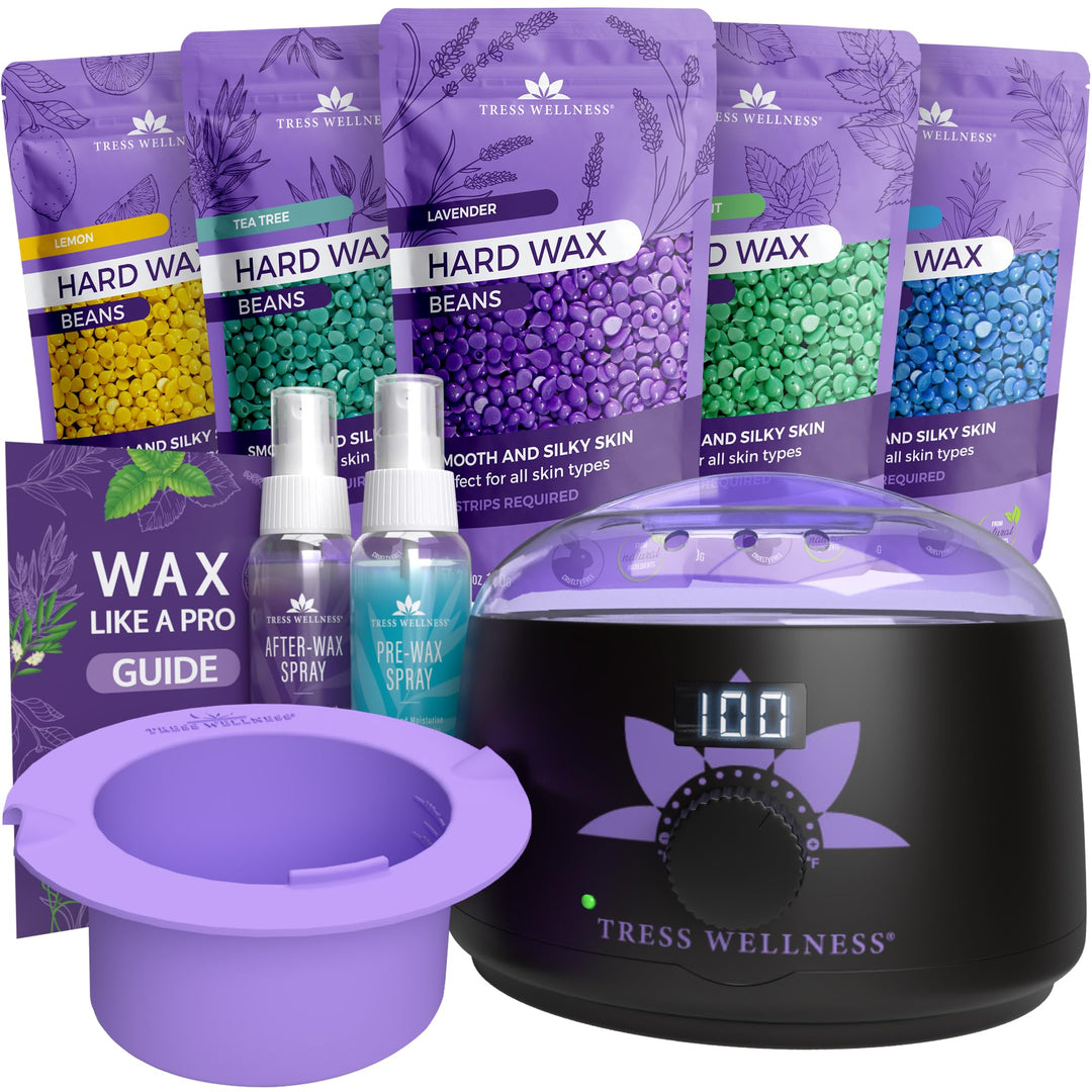 Waxing Wachswärmer set - wachsmaschine enthaarung - für Haarentfernung Perlen - Wax Warmer Kit- Masc