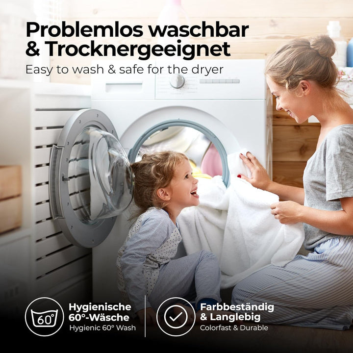 etérea Microfaser Bettwäsche Lex 200x220 3er Set - Bügelfrei mit Reissverschluss - nach100