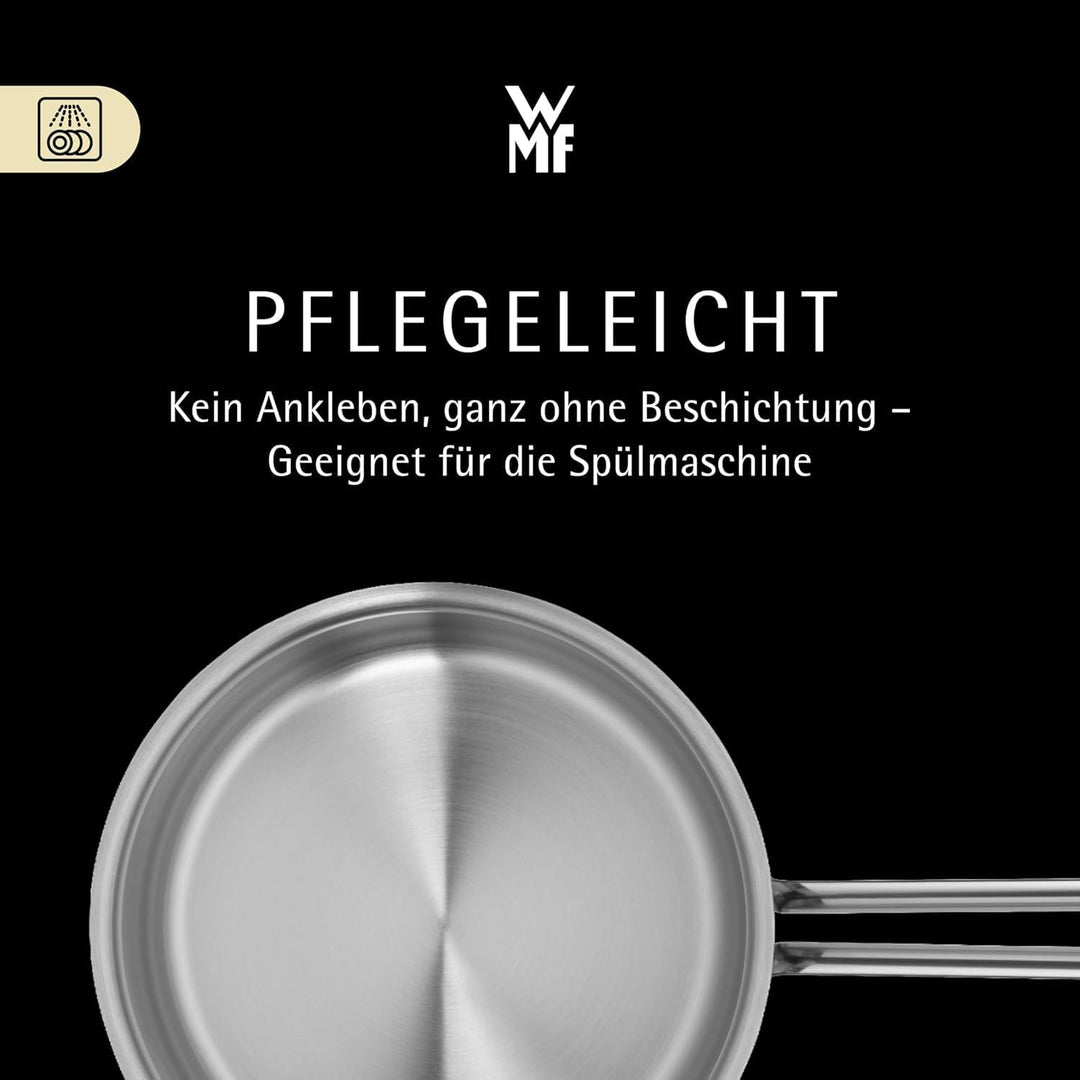 WMF Aparto Vorteils Topfset Induktion 6-teilig, Kochtopf Set mit Glasdeckel, Cromargan Edelstahl pol