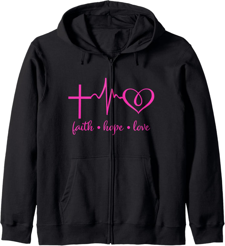 Faith Hope and Love Christian Kapuzenjacke