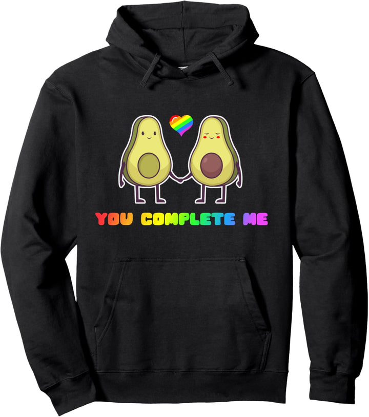 You complete me Avocado LGBT Paar Pullover Hoodie
