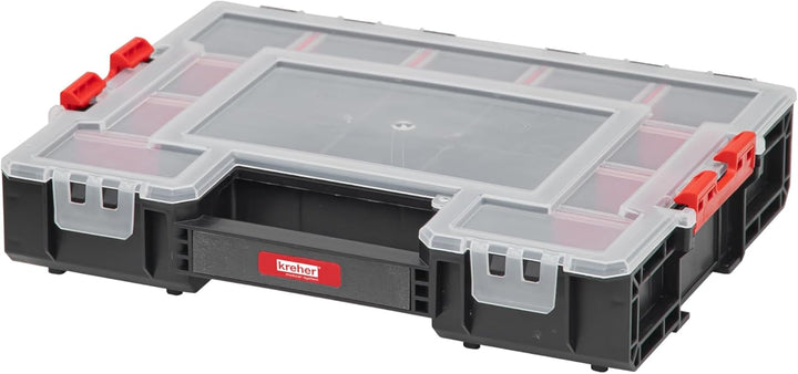 Set: 2 x Sortimentskasten Organizer mit variablen Einteilern und seitliche Verriegelung von Kreher,
