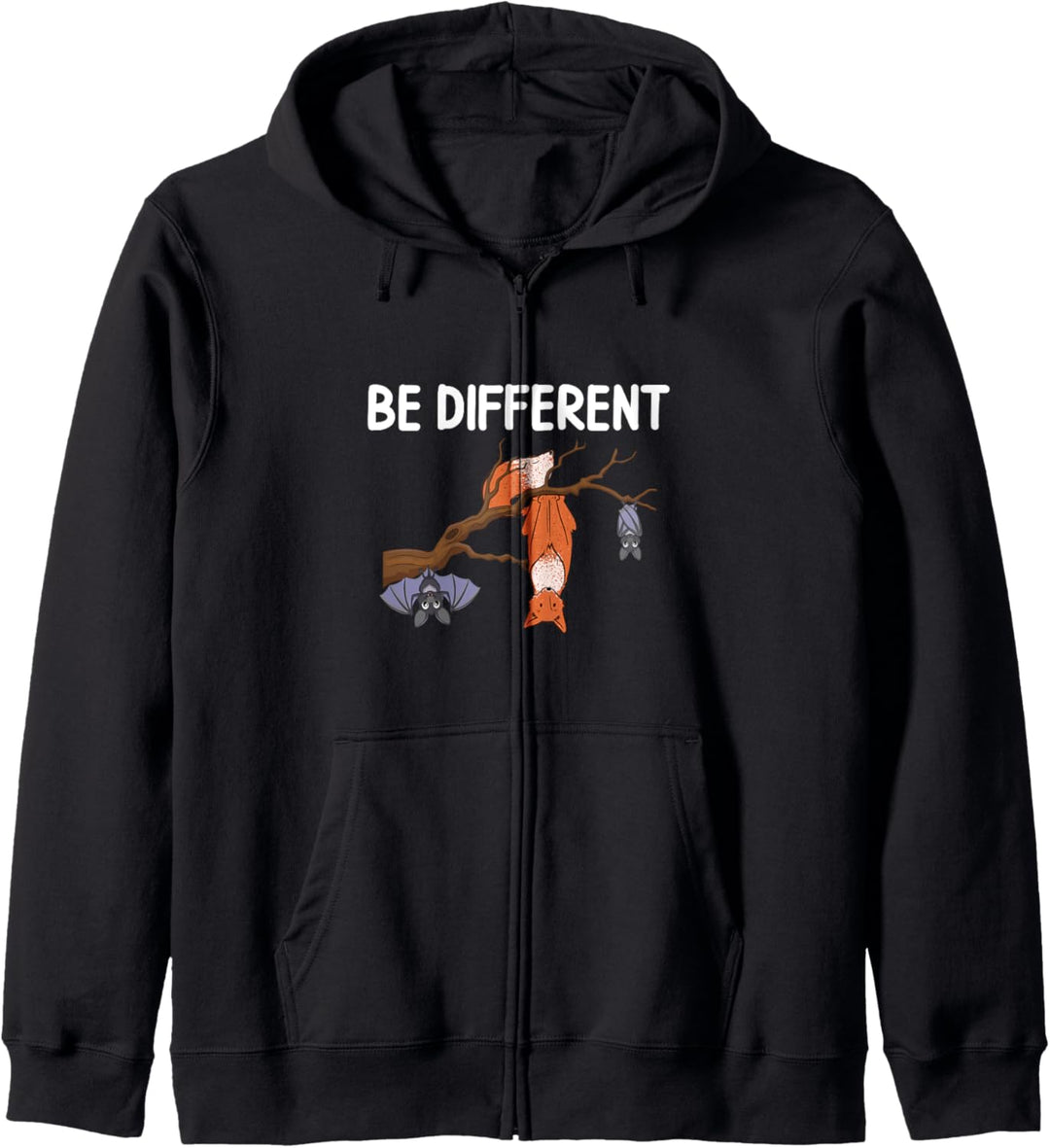 Fuchs Fledermaus Spruch Geschenk Be Different Geschenkidee f Kapuzenjacke