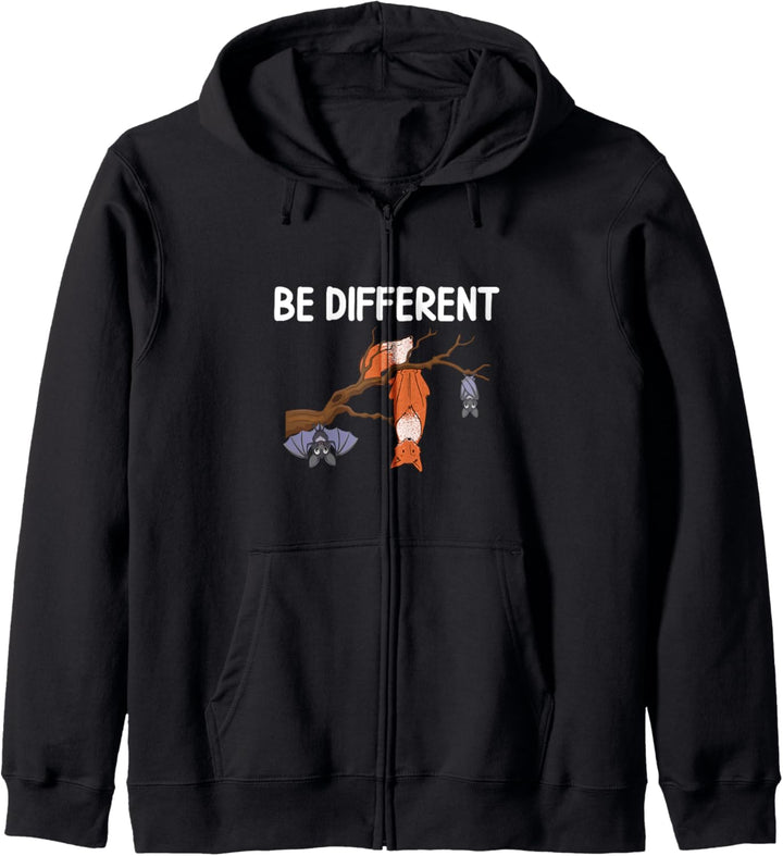 Fuchs Fledermaus Spruch Geschenk Be Different Geschenkidee f Kapuzenjacke