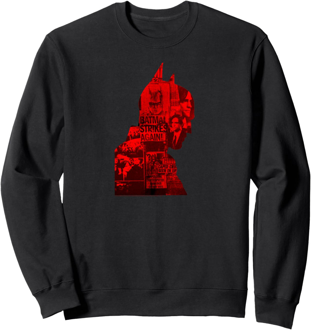 DC Comics The Batman Collage Head Sweatshirt