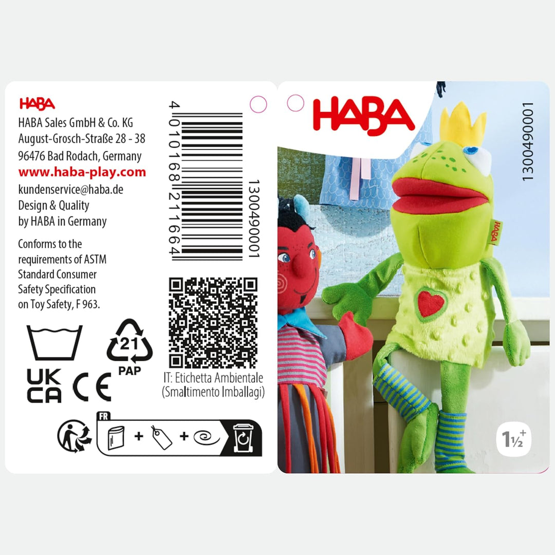 HABA 300490 - Handpuppe Froschkönig