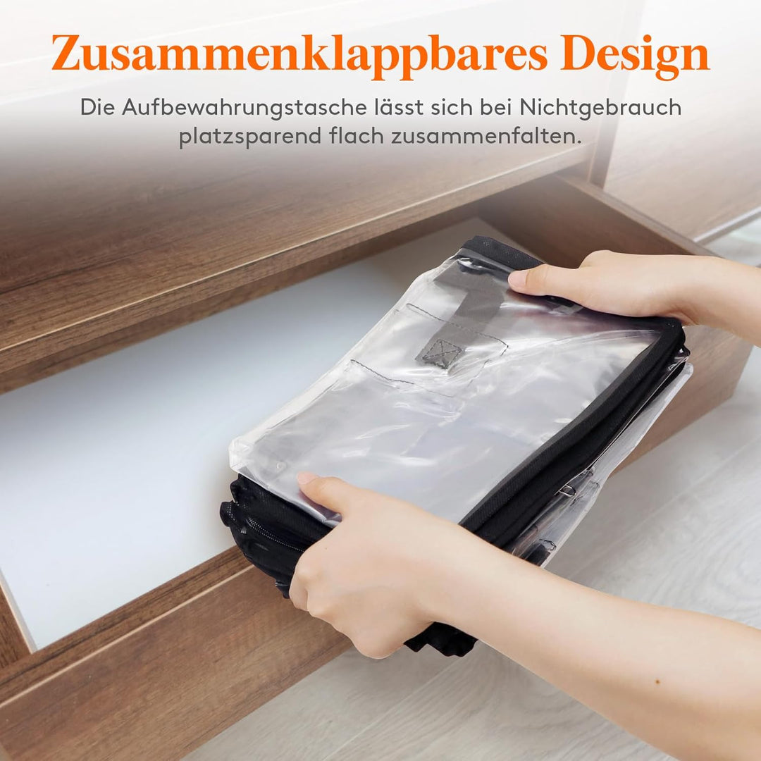 Lifewit 6er Pack Transparente Plastik Aufbewahrungstasche, 60L Kleiderschrank Organizer Aufbewahrung