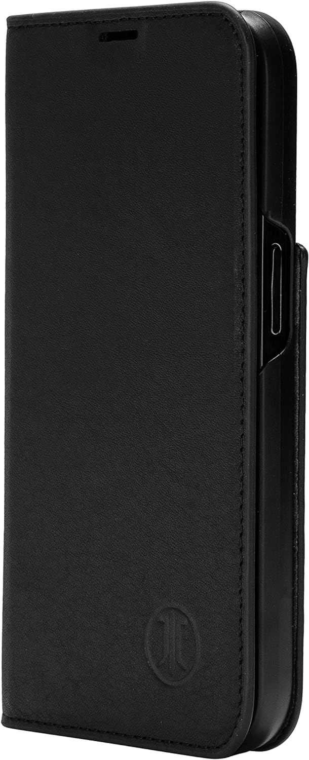JT Berlin Echtleder BookCase Tegel | Apple iPhone 15 Pro | schwarz | 11002
