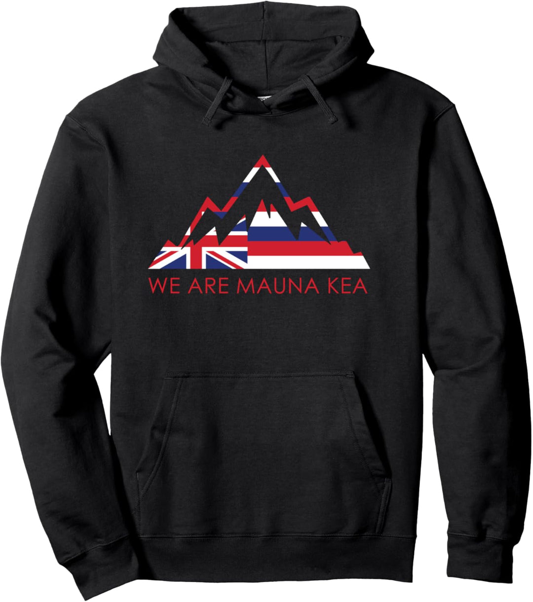 Mauna Kea Anti-TMT Movement Upside down Hawaii Flag Mountain Pullover Hoodie