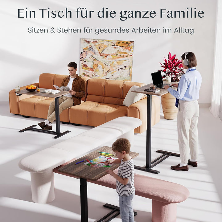 FLEXISPOT Beistelltisch höhenverstellbar mit Rollen, stufenlose Gasfeder | Nachttisch/Couchtisch/Bet