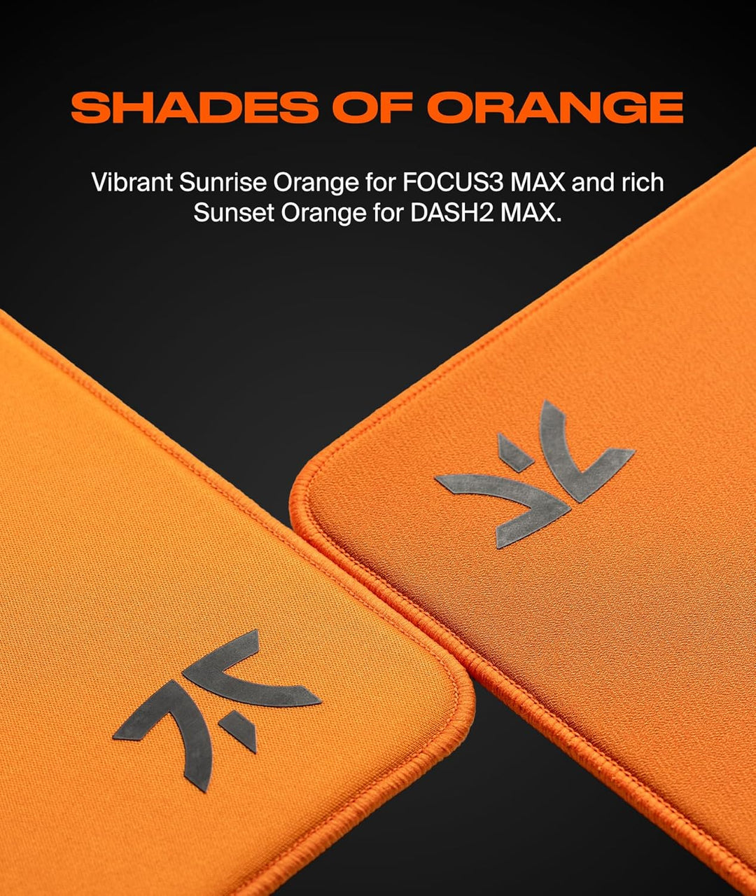 Fnatic MAX Focus 3 L Pro Gaming Mouse Mat, Sunrise Orange Smooth Cloth Control Surface, Water Resist