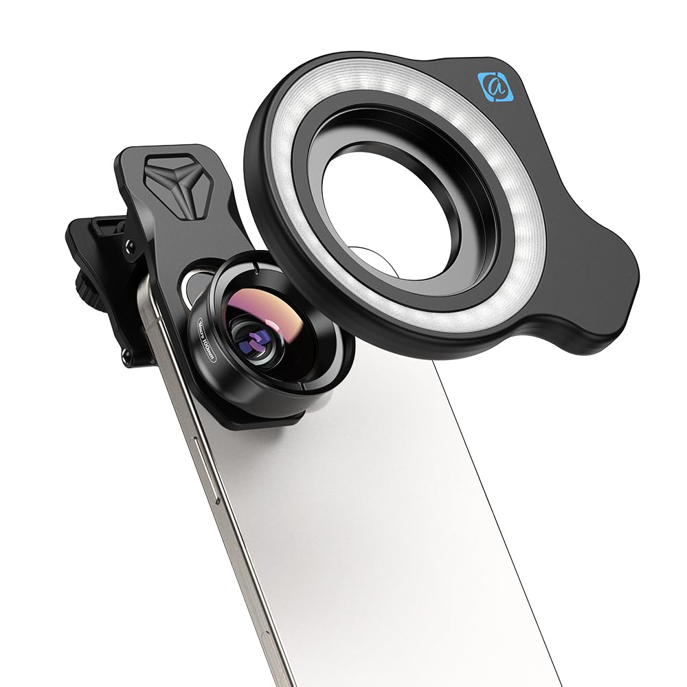 APEXEL Makro-Objektiv für iPhone 14 Pro, 100 mm Handyobjektiv + CPL-Filter, Makro-Objektivaufsatz fü