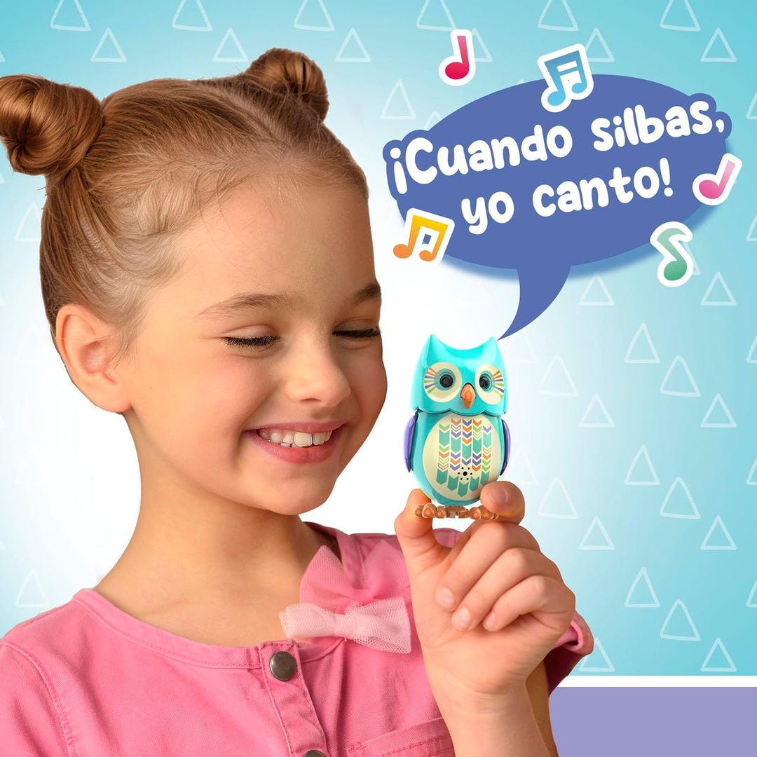 Bizak Mini Hoot Digiowl 62008285-3 Interaktive singende Eule, reagiert auf die Stimme, 6 Modelle erh