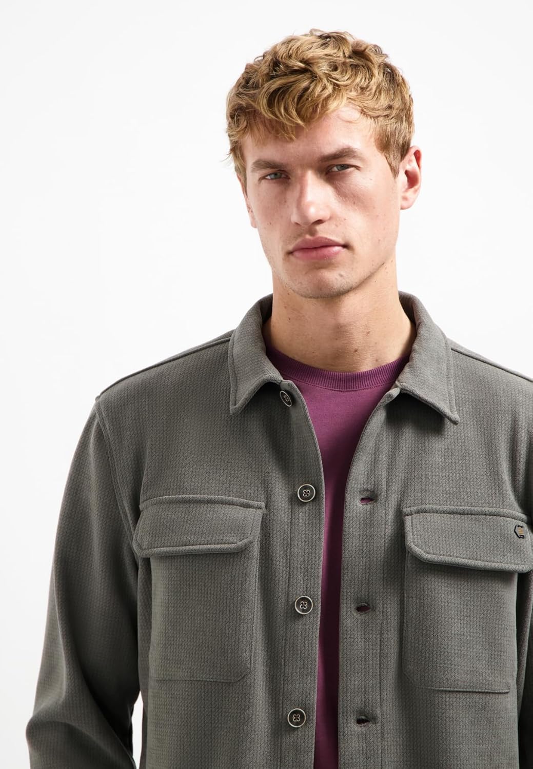 NO EXCESS Overshirt Button Corduroy L, L