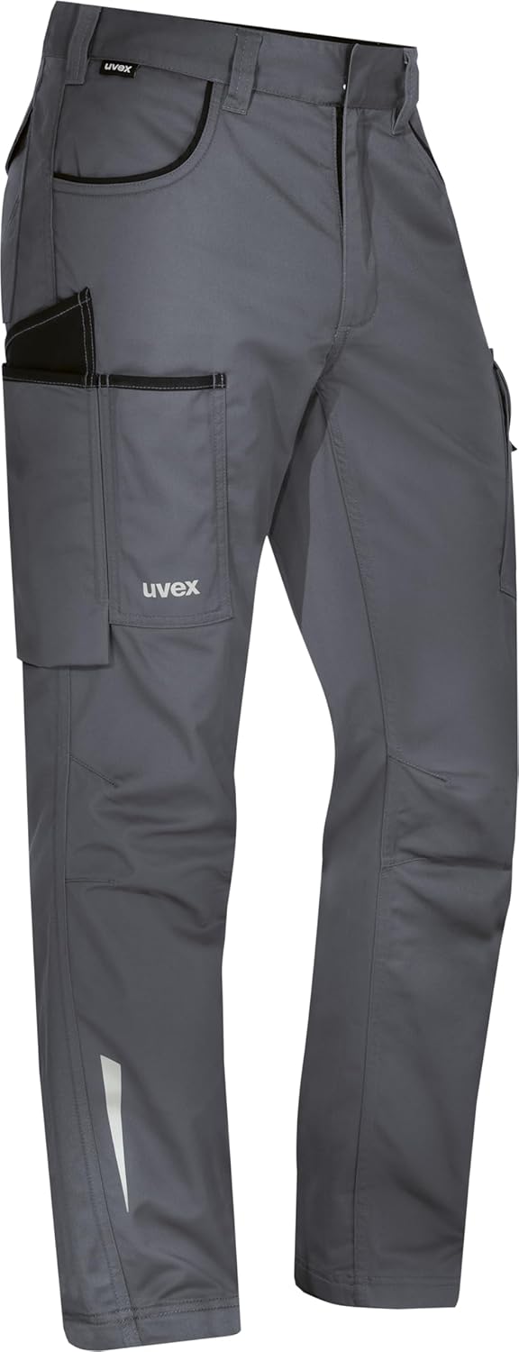 Uvex syneXXo Light Männer Arbeitshose, Lange Bundhose für die Arbeit 94 Grau, 94 Grau