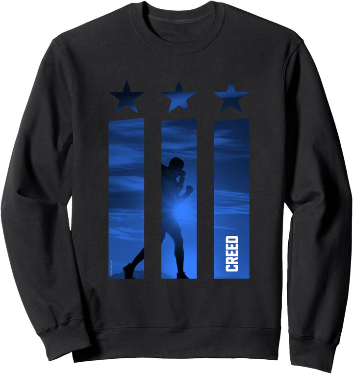 Adonis Creed 3 Sterne 3 Stangen blau Sweatshirt