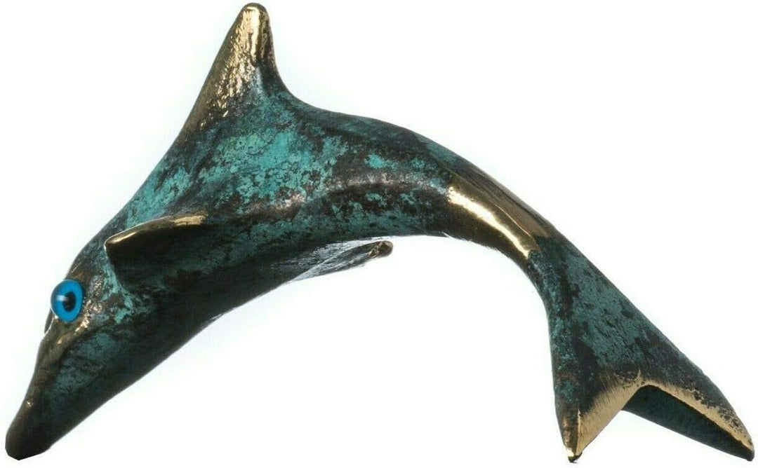 Minoischer Delfin Kreta Knossos Handgemachte Bronze 10.5 cm