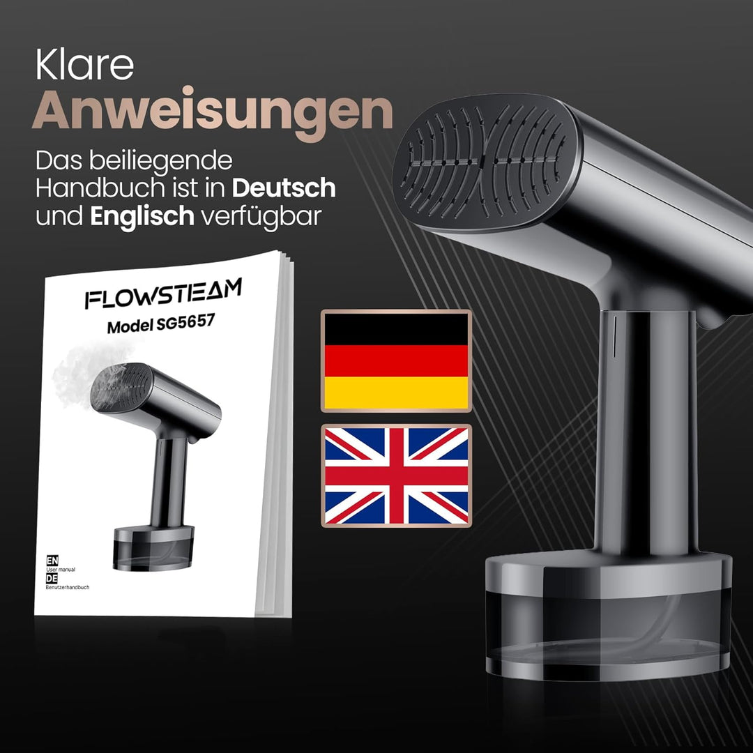 FLOWSTEAM® Dampfglätter - Handdampfer - Matte Gray Editon
