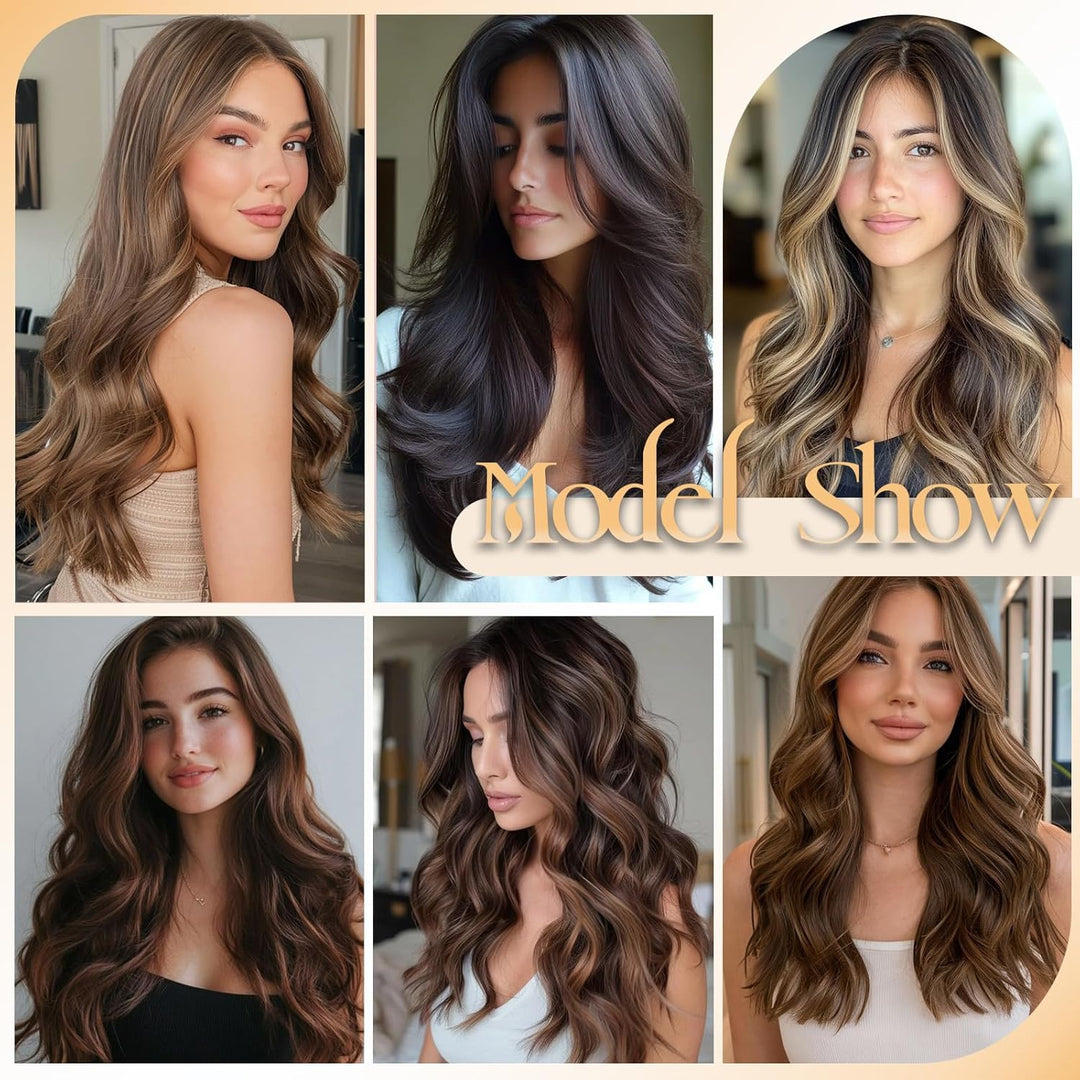 S-noilite Clip in Extensions Echthaar Natürliches Schwarz 25cm 56g Extensions Clip in Echthaar Haarv