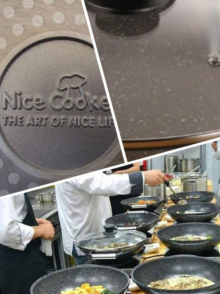 Roc-Tec® Fischpfanne, oval, 38 cm, echte Steinpartikel, antihaftbeschichtet, für alle Herde, auch In