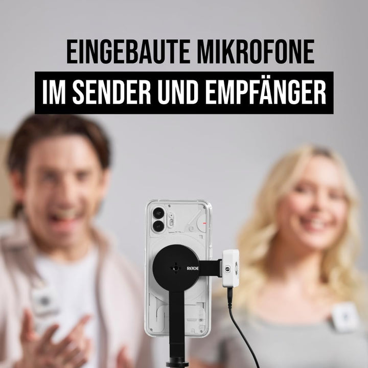 RØDE Wireless ME Dual Set: Kompaktes drahtloses Mikrofonsystem mit GainAssist-Technologie, integrier