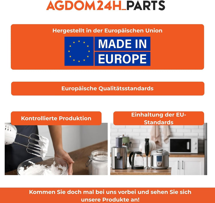 Mixeraufsatz, Zerkleinerer für Stabmixer, Plastikschaft, kompatibel mit Braun Multiquick 3 4162