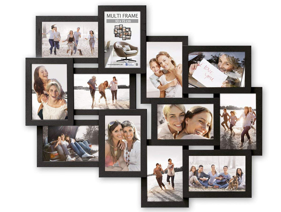 Eurographics PF-MULTI-12-01 Fotorahmen, 59 x 51 cm Black / Schwarz, Black / Schwarz